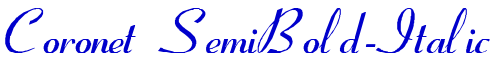 Coronet SemiBold-Italic लिपि